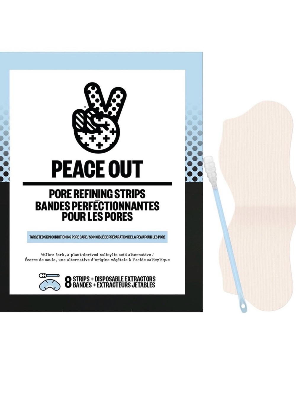 Peace Out Pore Refining Strips – White.